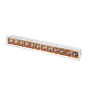 12 led Linear Gold Square Reflector Linea 20 Linear Laser Spot Light 24w ALLN2024SR