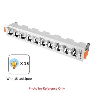 15 Led Linear Chrome Reflector Linea 30 Linear Laser Spot Light 30w ALLN30S