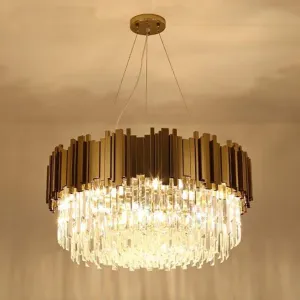 1510015-24" Matt Gold brubeck Crystal Chandeleir