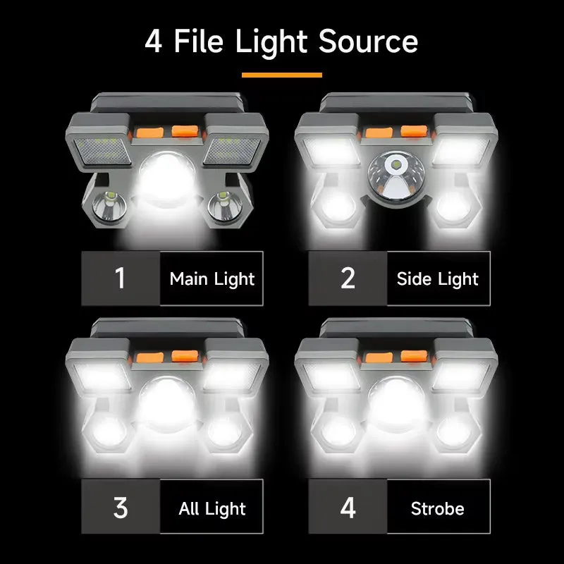 5-LED Rechargeable Headlamp – Bright Light for Camping, Fishing & Adventure