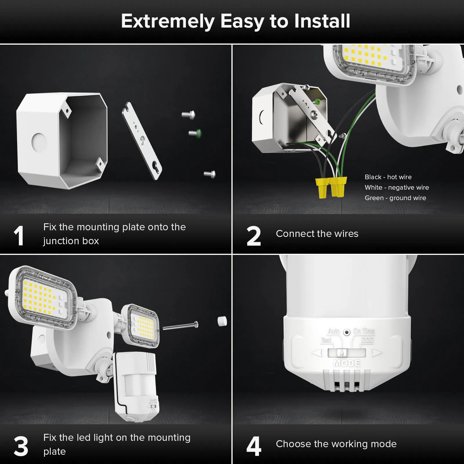 90W LED Security Light (Dusk to Dawn & Motion Sensor)(US/CA ONLY)